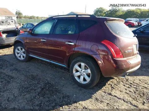 2007 Nissan Murano Sl VIN JN8AZ08WX7W663543 фото 3