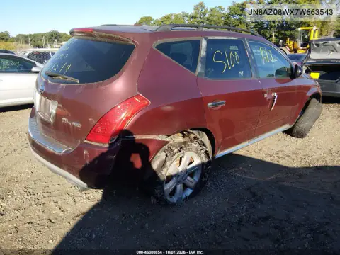2007 Nissan Murano Sl VIN JN8AZ08WX7W663543 фото 4