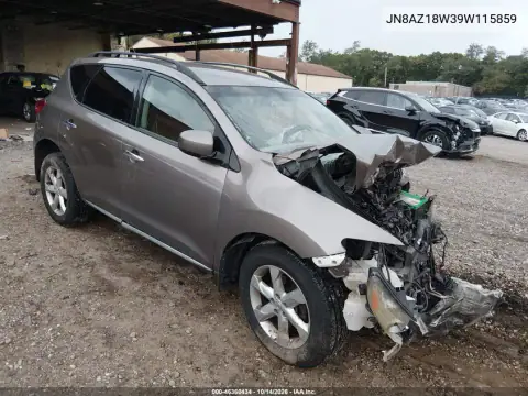JN8AZ18W39W115859 — 2009 Nissan Murano, Биологическая опасность, фото до ремонта