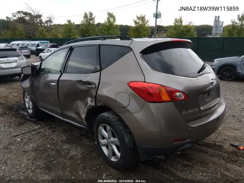 JN8AZ18W39W115859 — 2009 Nissan Murano, фото 3 с аукциона IAAI, Биологическая или химическая опасность
