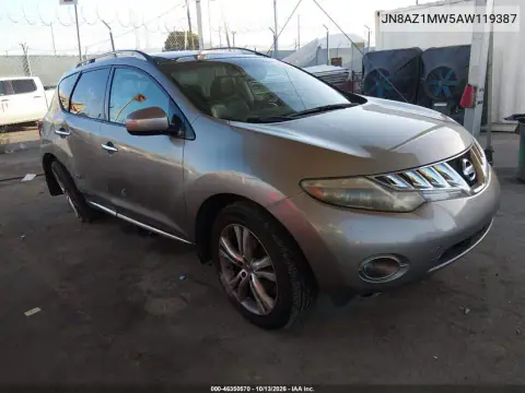 JN8AZ1MW5AW119387 — 2010 Nissan Murano, Неизвестные повреждения, фото до ремонта