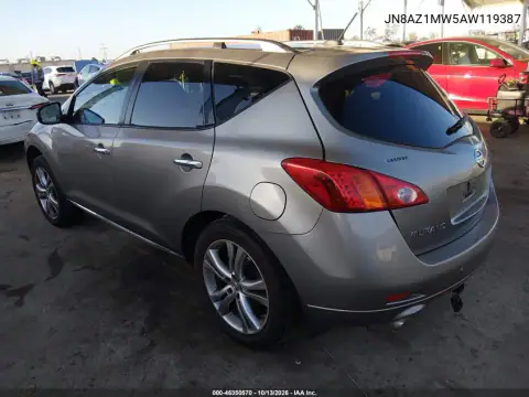 JN8AZ1MW5AW119387 — 2010 Nissan Murano, фото 4 с аукциона IAAI, Не указано