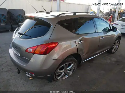 JN8AZ1MW5AW119387 — 2010 Nissan Murano, фото 5 с аукциона IAAI, Не указано