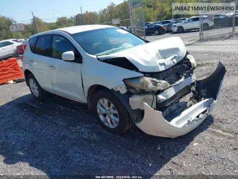 JN8AZ1MW1EW509490 — 2014 Nissan Murano, Передняя часть, фото до ремонта