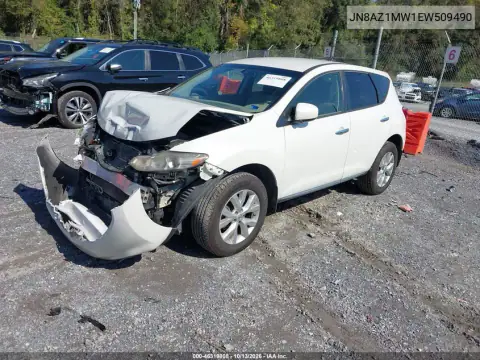 JN8AZ1MW1EW509490 — 2014 Nissan Murano, фото 3 с аукциона IAAI, Передняя часть