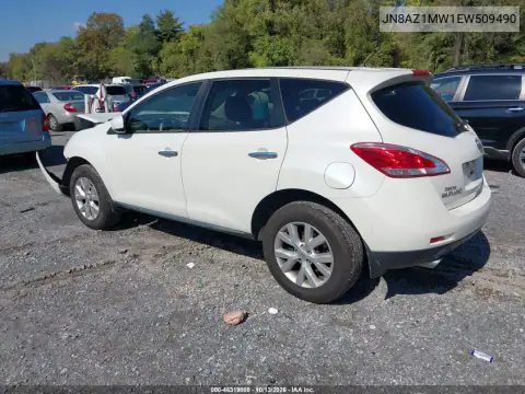 JN8AZ1MW1EW509490 — 2014 Nissan Murano, фото 4 с аукциона IAAI, Передняя часть