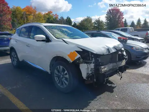 5N1AZ2MH0FN238654 — 2015 Nissan Murano, Передняя часть, фото до ремонта