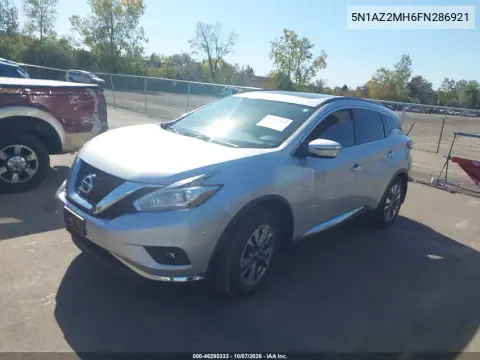 2015 Nissan Murano Sv VIN 5N1AZ2MH6FN286921 фото 3