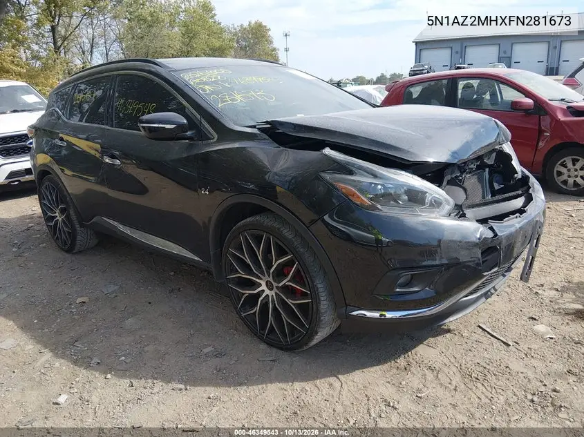 5N1AZ2MHXFN281673 — 2015 Nissan Murano, фото 2 с аукциона IAAI, Передняя часть