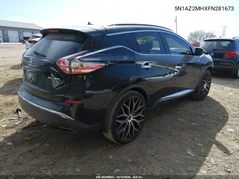 5N1AZ2MHXFN281673 — 2015 Nissan Murano, фото 5 с аукциона IAAI, Передняя часть