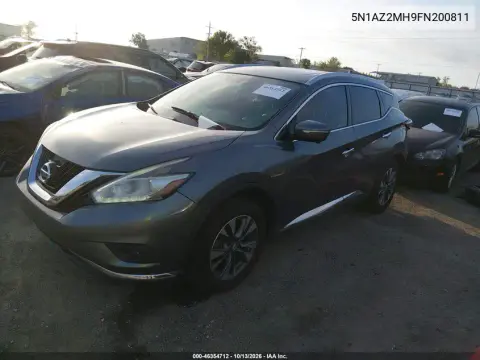 2015 Nissan Murano Sl VIN 5N1AZ2MH9FN200811 фото 3