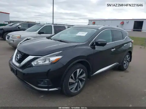 5N1AZ2MH4FN221646 — 2015 Nissan Murano, фото 3 с аукциона IAAI, Передняя часть