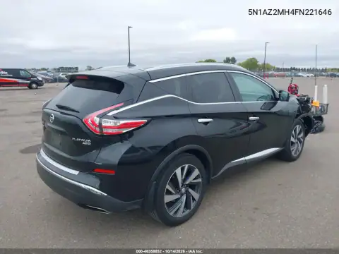 5N1AZ2MH4FN221646 — 2015 Nissan Murano, фото 5 с аукциона IAAI, Передняя часть