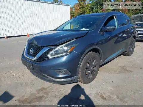 2018 Nissan Murano Sv VIN 5N1AZ2MH6JN173415 фото 3