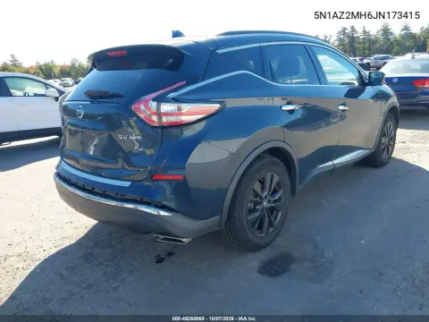 2018 Nissan Murano Sv VIN 5N1AZ2MH6JN173415 фото 5