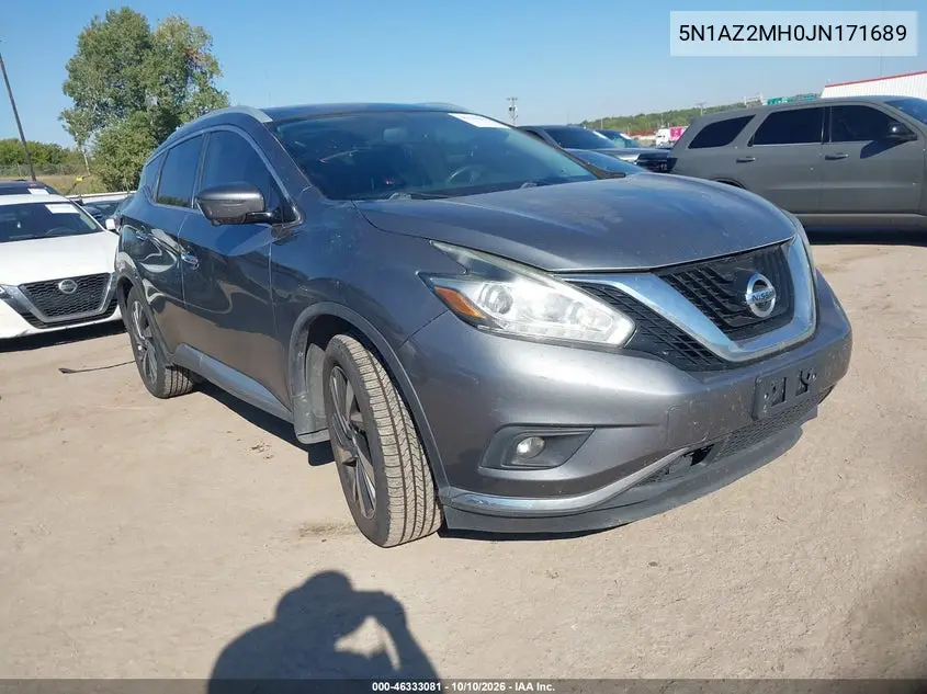 2018 Nissan Murano Platinum VIN 5N1AZ2MH0JN171689 фото 2