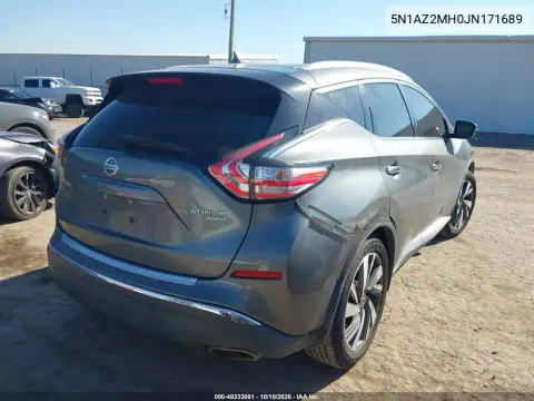 2018 Nissan Murano Platinum VIN 5N1AZ2MH0JN171689 фото 5