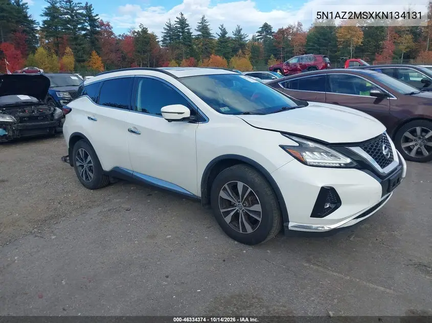 5N1AZ2MSXKN134131 — 2019 Nissan Murano, фото 2 с аукциона IAAI, Задняя часть