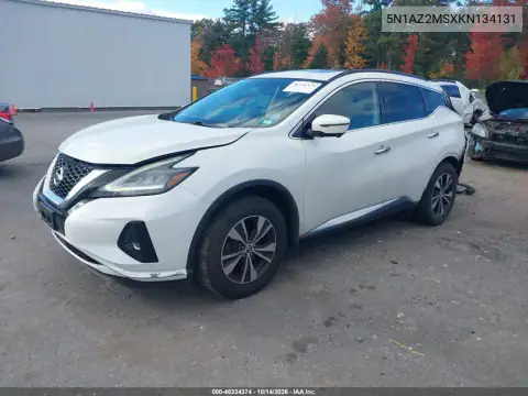 5N1AZ2MSXKN134131 — 2019 Nissan Murano, фото 3 с аукциона IAAI, Задняя часть