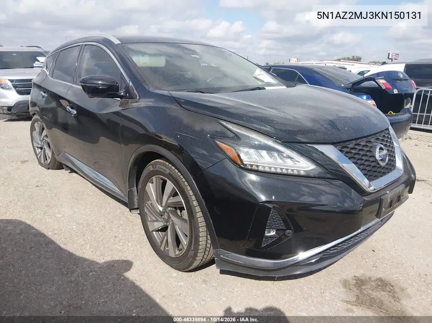 5N1AZ2MJ3KN150131 — 2019 Nissan Murano, фото 2 с аукциона IAAI, Задняя часть