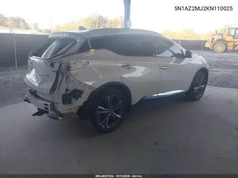 2019 Nissan Murano Platinum VIN 5N1AZ2MJ2KN110025 фото 5