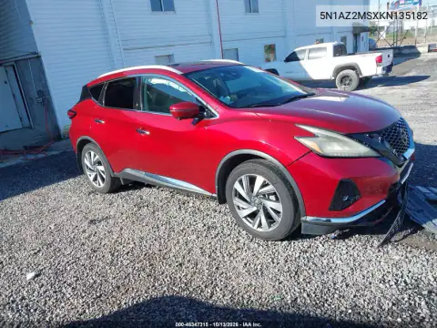 5N1AZ2MSXKN135182 — 2019 Nissan Murano, Передняя часть, фото до ремонта