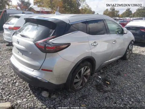 5N1AZ2MS2KN128632 — 2019 Nissan Murano, фото 5 с аукциона IAAI, Передняя часть