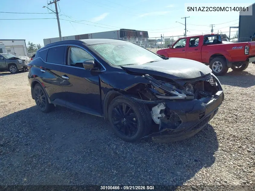 2021 Nissan Murano Sl VIN 5N1AZ2CS0MC140861 фото 2