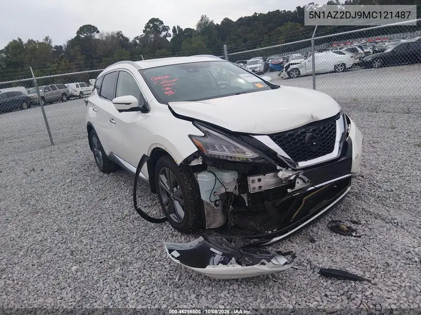 2021 Nissan Murano Platinum Fwd VIN 5N1AZ2DJ9MC121487 фото 2