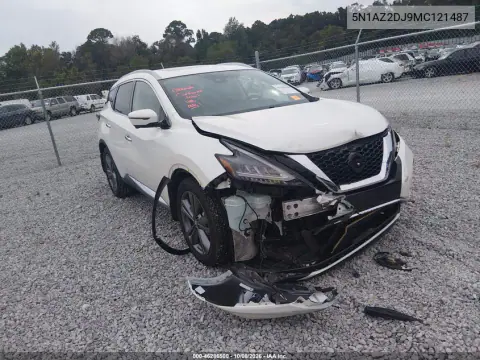 5N1AZ2DJ9MC121487 — 2021 Nissan Murano, Передняя часть, фото до ремонта