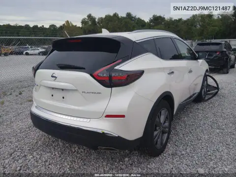 2021 Nissan Murano Platinum Fwd VIN 5N1AZ2DJ9MC121487 фото 5