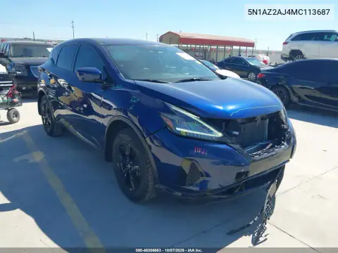 5N1AZ2AJ4MC113687 — 2021 Nissan Murano, Передняя часть, фото до ремонта