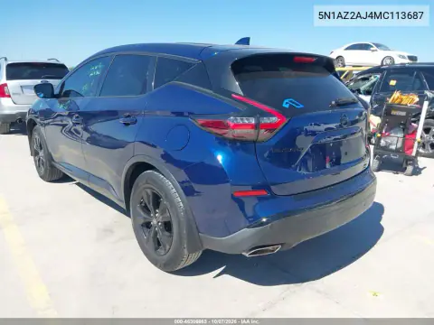 2021 Nissan Murano S Fwd VIN 5N1AZ2AJ4MC113687 фото 4