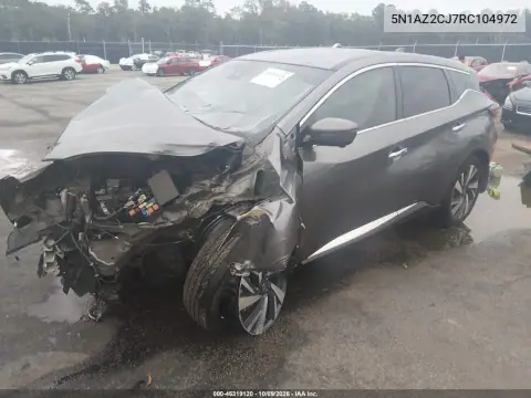 2024 Nissan Murano Sl Fwd VIN 5N1AZ2CJ7RC104972 фото 2