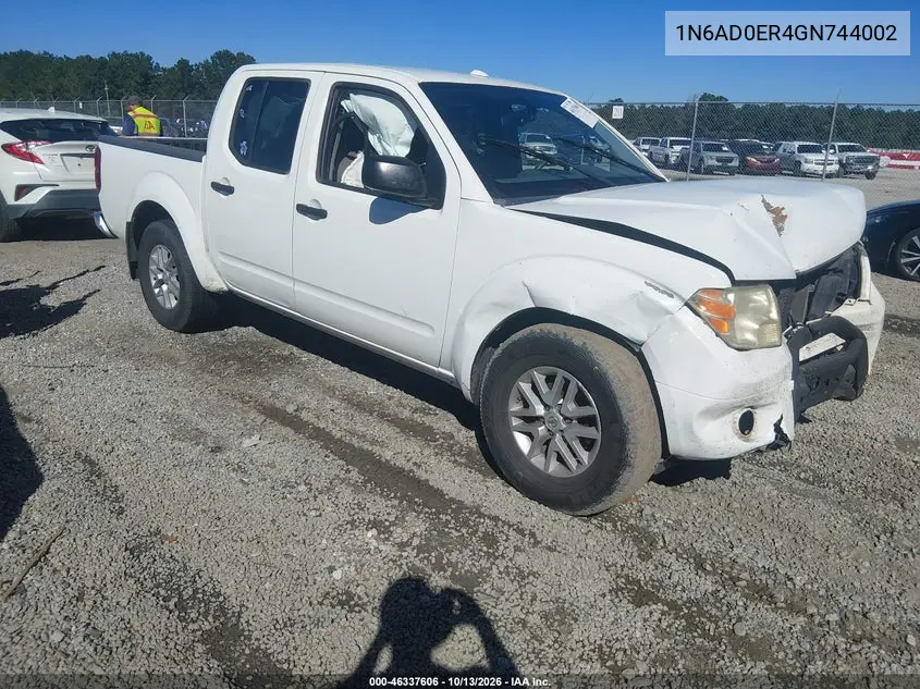 2016 Nissan Frontier Sv VIN 1N6AD0ER4GN744002 фото 1