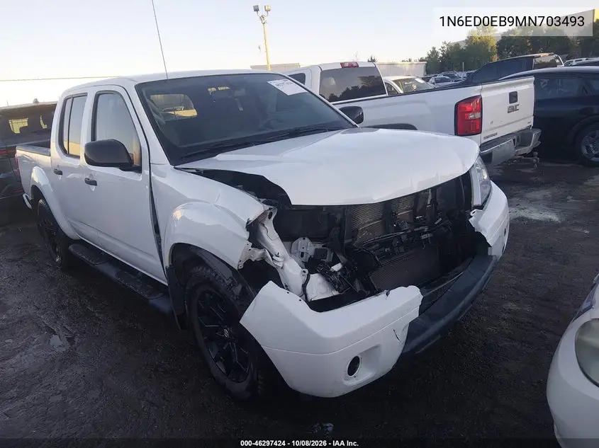 2021 Nissan Frontier Sv 4X4 VIN 1N6ED0EB9MN703493 фото 1