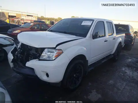 2021 Nissan Frontier Sv 4X4 VIN 1N6ED0EB9MN703493 фото 2