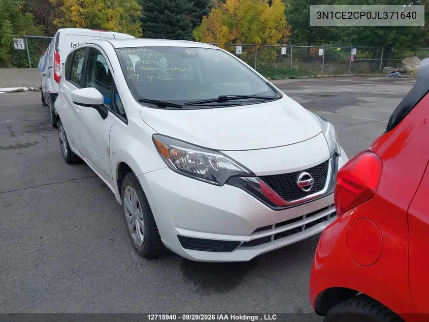 2018 Nissan Versa Note 1.6 S/1.6 Sr/1.6 Sv VIN 3N1CE2CP0JL371640 фото 13