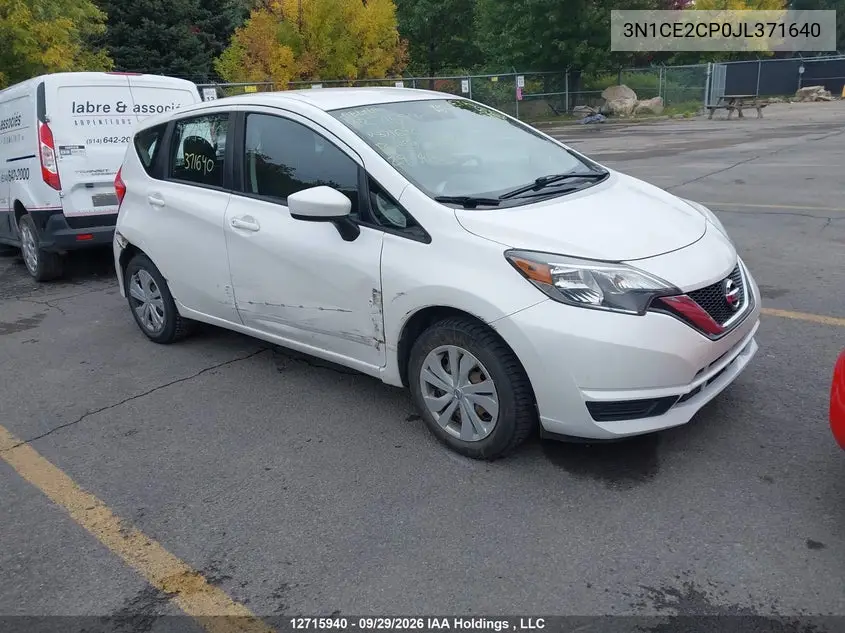 2018 Nissan Versa Note 1.6 S/1.6 Sr/1.6 Sv VIN 3N1CE2CP0JL371640 фото 2