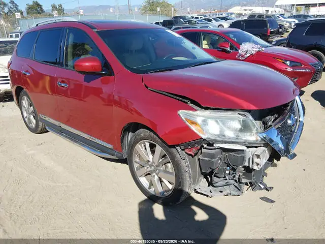 5N1AR2MN6GC670622 Nissan Pathfinder Platinum 2016 — повреждение Передняя часть, фото до ремонта