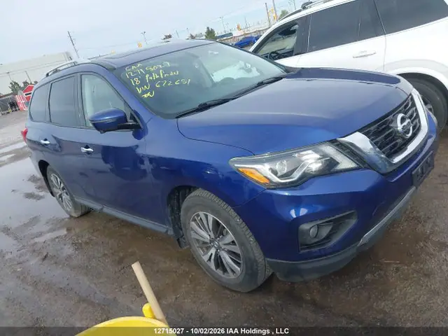5N1DR2MM7JC672651 — 2018 Nissan Pathfinder S/SV/SL/Platinum, Салон (Interior Damage), фото до ремонта