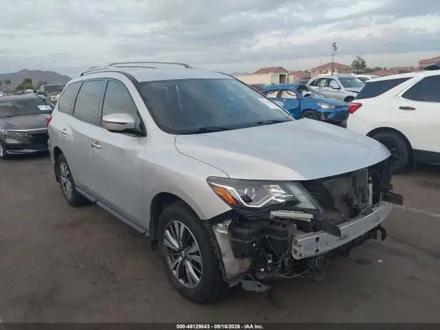 5N1DR2MM7KC652353 — 2019 Nissan Pathfinder S, Передняя часть (Front End), фото до ремонта