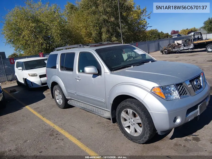5N1AR18W56C670137 Nissan Pathfinder 2006 — повреждение Естественный износ, фото до ремонта