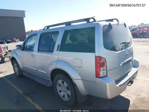 5N1AR18W56C670137 — 2006 Nissan Pathfinder, фото 3 с аукциона IAAI, Естественный износ