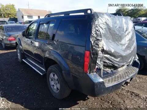 2008 Nissan Pathfinder S VIN 5N1AR18BX8C643208 фото 3