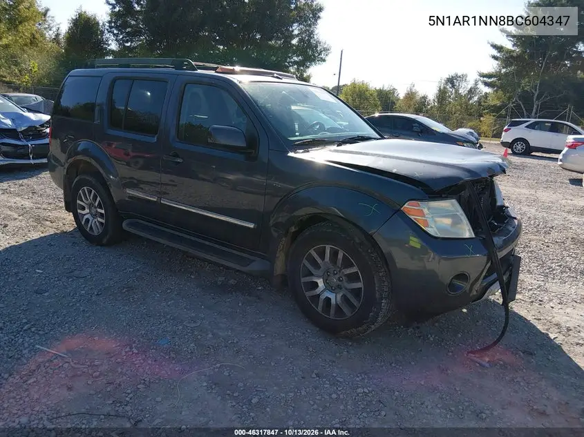5N1AR1NN8BC604347 — 2011 Nissan Pathfinder, фото 2 с аукциона IAAI, Передняя часть