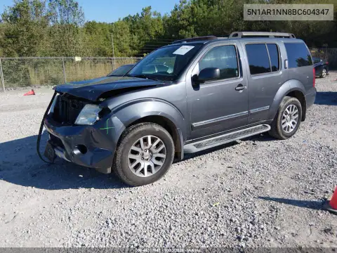 5N1AR1NN8BC604347 — 2011 Nissan Pathfinder, фото 3 с аукциона IAAI, Передняя часть