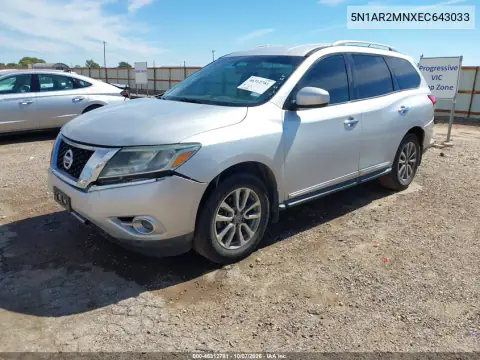 5N1AR2MNXEC643033 — 2014 Nissan Pathfinder, фото 3 с аукциона IAAI 26.10.2026, Естественный износ