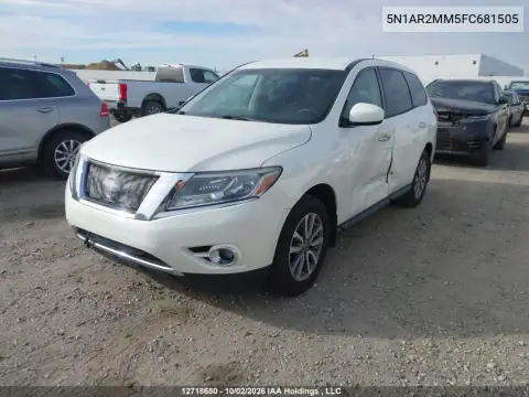 5N1AR2MM5FC681505 — 2015 Nissan Pathfinder, фото 3 с аукциона IAAI 19.10.2026, Левый бок