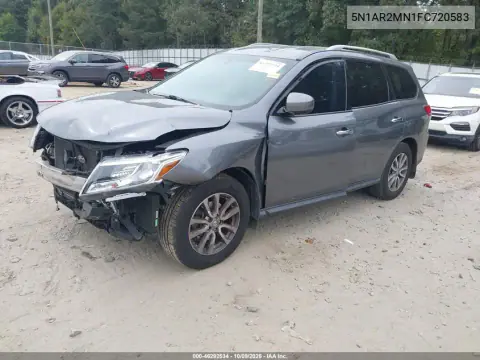 2015 Nissan Pathfinder Sv VIN 5N1AR2MN1FC720583 фото 3
